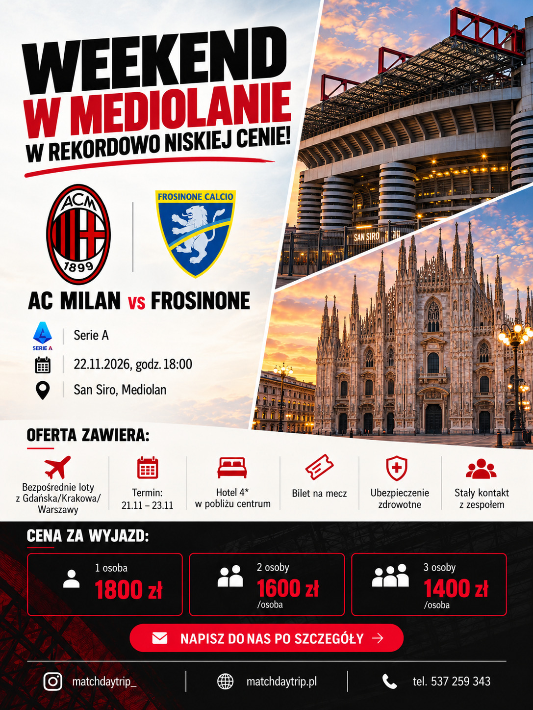ac milan wyjazd na mecz